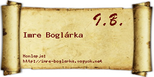 Imre Boglárka névjegykártya