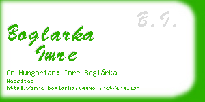 boglarka imre business card